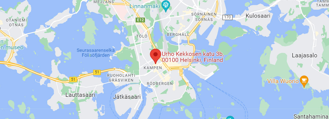 Map over Helsinki