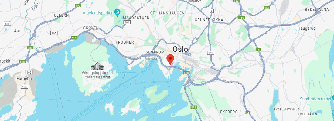 Map over Oslo