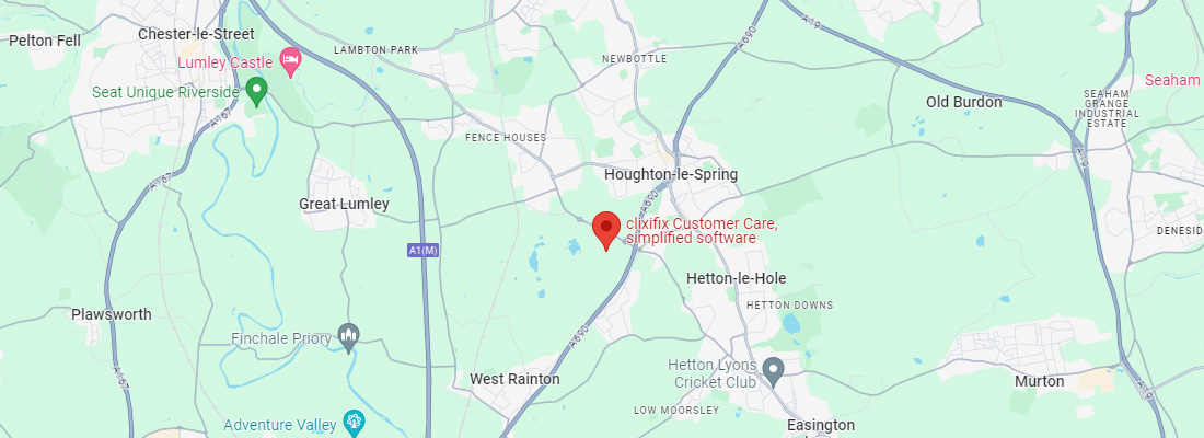 Map over Houghton le Spring